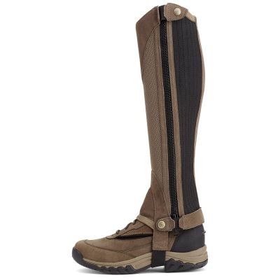 Ariat English: Terrain II Chap Half Chaps Hombre - Marrones / Gris (OUJMT7240)